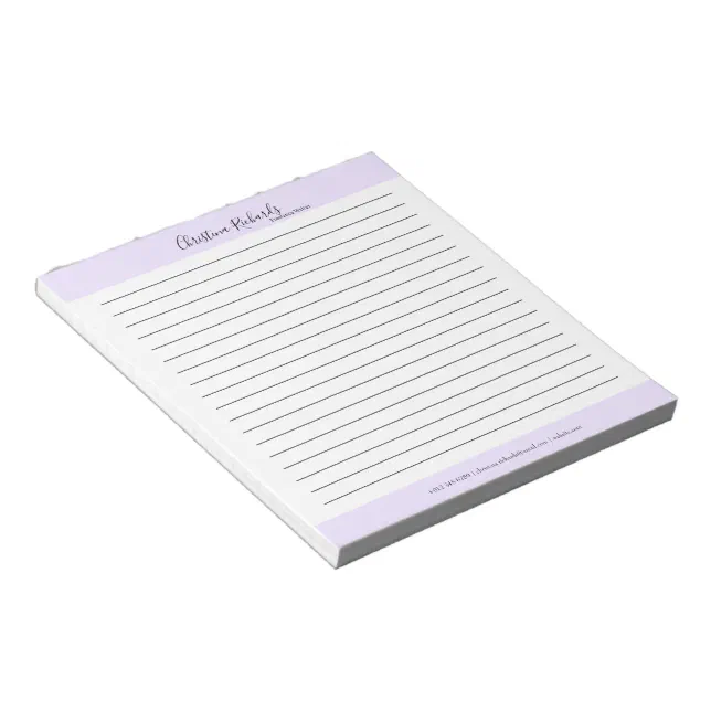 Stylish Violet Minimalist Lined Notepad