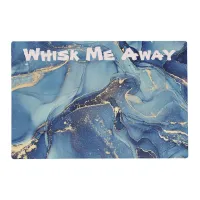 Whisk me away Blue Marble Monogrammed | Placemat