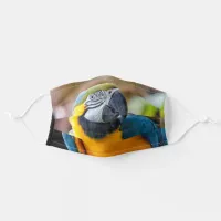 Beautiful Blue and Gold Macaw Parrot Bird Adult Cloth Face Mask