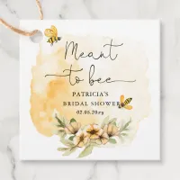 Meant To Bee Honeybee Floral Bridal Shower Favor Tags