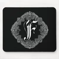 Elegant Goth Initial F Mouse Pad