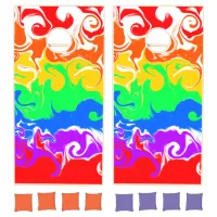 Rainbow Colorful LGBTQIA+   Cornhole Set
