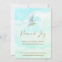 *~* Corporate Business Dove Joy Peace Holiday Card