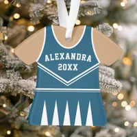 Personalized Navy Cheerleader Uniform Ornament