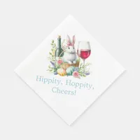 Hippity, Hoppity, Cheers! Cute Easter Paper Napkin