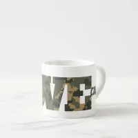 I Love Camouflage Green Brown | Espresso Cup