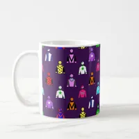 Horse Jockey Silks Pattern Coffee Mug