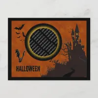 Bat, Haunted House Photo Frame and Orange Sky Postcard