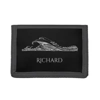 Sleeping Dragon Personalized Trifold Wallet