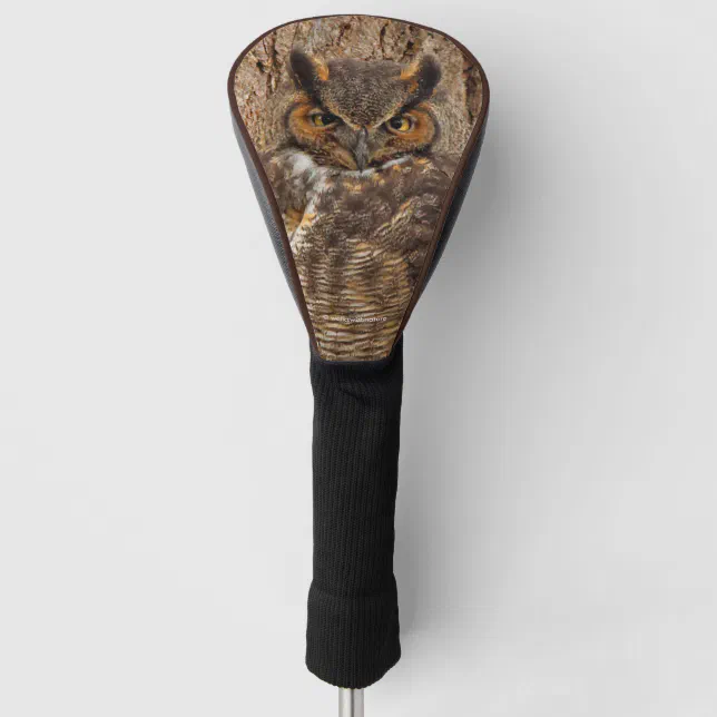 Great Horned Owl in the Douglas Fir Golf Head Cover