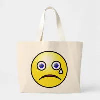 Sad Yellow Face Tote Bag