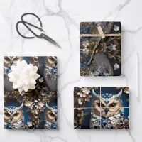 Beautiful Cute Minimalistic Owl  Wrapping Paper Sheets