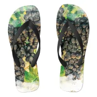 *~* Tuscany Grapes Vineyard Wine Artsy Creative Flip Flops