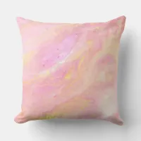 *~* Luscious Pink  Marble Abstract Iridescent Throw Pillow