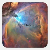 Orion Nebula Space Galaxy Square Sticker
