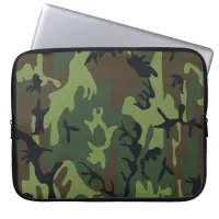 Military Green Camouflage Laptop Sleeve