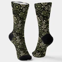 Scandi Boho Ethnic Pattern Dark Wedding Socks