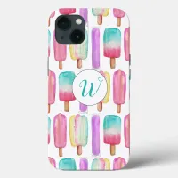 Popsicle Ice Cream Colorful Cute Trendy Monogram iPhone 13 Case