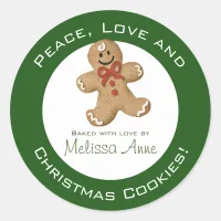 Christmas Cookies Baked by Classic Round Sticker