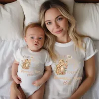 Mom Matching Lion Our First Mother's day Together T-Shirt