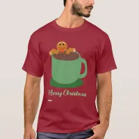 Gingerbread Man Relaxing Cocoa Holiday Fun T-Shirt