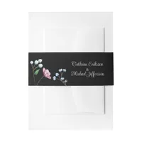 Elegant Floral Wedding Soft Botanical Romance Invitation Belly Band