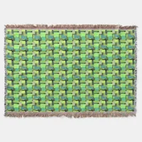 Green Emerald Lime Jade Modern Abstract Throw Blanket