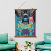 Colorful Year of the Rabbit 08 AI Art Hanging Tapestry