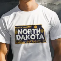 Retro Travel Iconic North Dakota Graphic T-Shirt