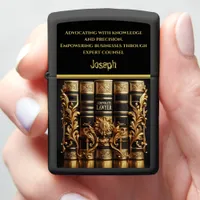 Chic Law Books Representing Corporate Expertise Zippo Lighter