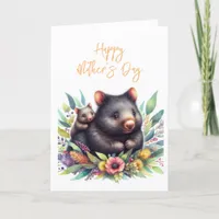 Mother's Day Wombat Greeting Card