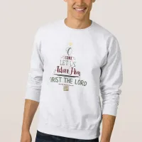 Christian Christmas Carol Rustic Typography Sweatshirt