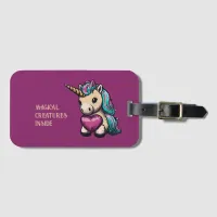 Cute Unicorn Luggage Tag