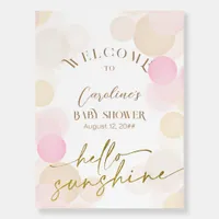 Hello Sunshine Boho Baby Girl Shower Welcome Board