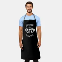 Funny Grilling Gift for Men –License to Grill Apron