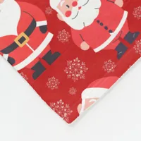 Fun Santa Christmas Pattern Name Fleece Blanket