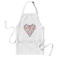 Words of Heart Adult Apron