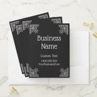 Stylish, Vintage Elegant Business Pocket Folder