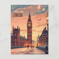 Travel to London Postcard