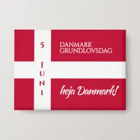 Danmark Grundlovsdag Danish National Day Flag Button