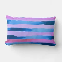 Coastal Ocean Tropics Stripe LumbarThrow Pillow