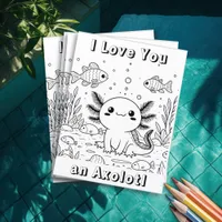 Cute Axolotl | Kid's Coloring Page