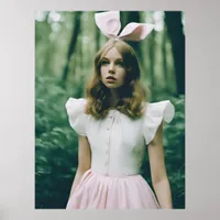 Alice in the Forest Fashion Expired Film Fashion Poster