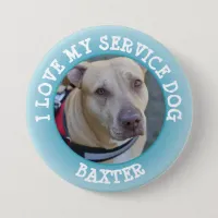 Personalized Love my Service Dog Day Button