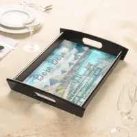 Watercolor French Polynesia Bora Bora Serenity | Serving Tray