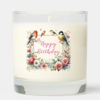 Love Birds Spring Flowers Floral Scented Candle