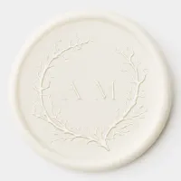 Elegant Beach Wedding Monogram Crest Wax Seal Sticker