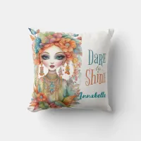 "Dare to Shine" Throw Pillow