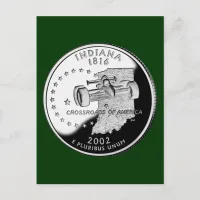 Faux Indiana State Quarter Postcard