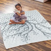Simple unique Tree Fleece Blanket